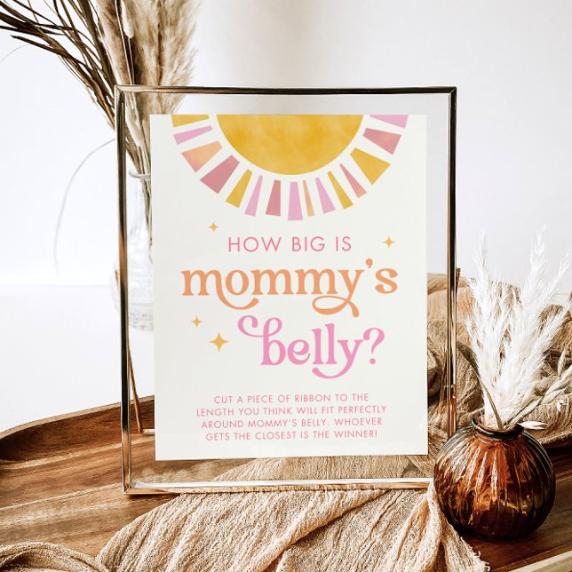 Poster Sunshine How Big is Mommy's Belly Jeu Sign (Créateur téléchargé)
