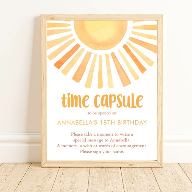 Poster Sunshine Time Capsule 1er anniversaire sans sexe (Créateur téléchargé)