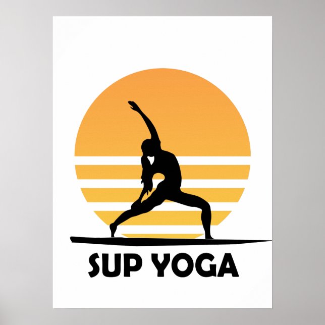 Poster SUP Yoga debout paddle (Devant)