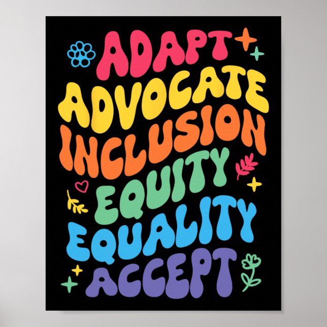 Poster Super Adapt Advocate Inclusion Equity Equality Ac (Devant)