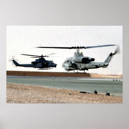 Poster Super Cobra AH-1W et A UH-1Y