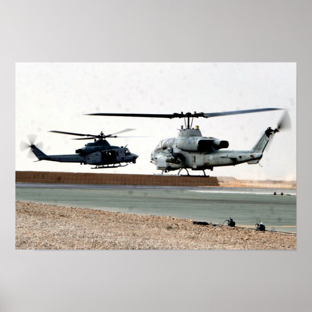 Poster Super Cobra AH-1W et A UH-1Y (Devant)