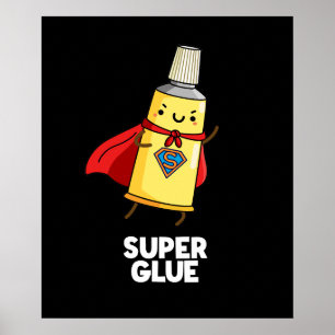 Poster Super colle Funny Pun Dark BG