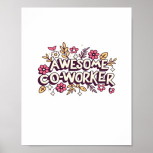 Poster Super Coworker, Cadeau Collègue, Meilleur Coworker