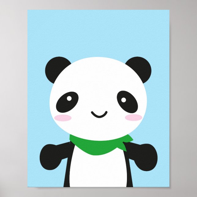 Poster Super Cute Kawaii Panda (Devant)
