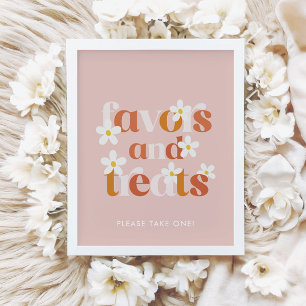 Poster Super Daisy Moderne Boho Anniversaire Faveurs & Tr