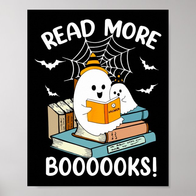 Poster Super Halloween Ghost Lire plus Livres Libraria (Devant)