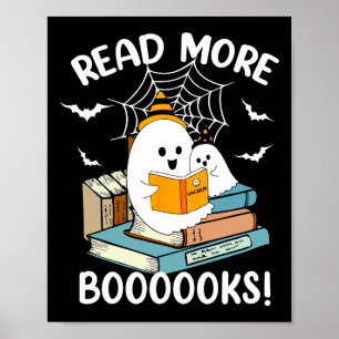 Poster Super Halloween Ghost Lire plus Livres Libraria