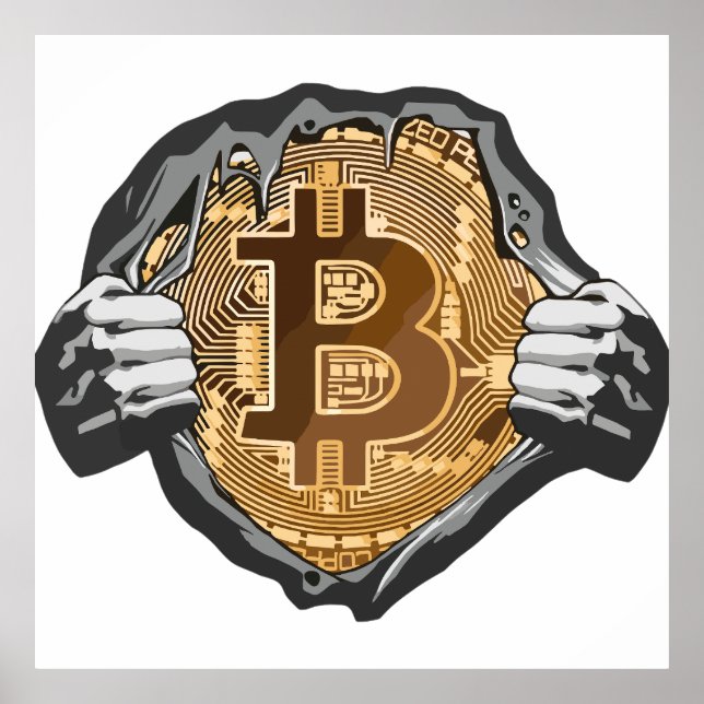 Poster Super héros Bitcoin (Devant)