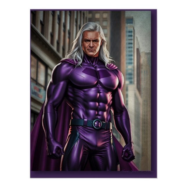 Poster Super-héros Violet : Fantastique Urbain (Devant)