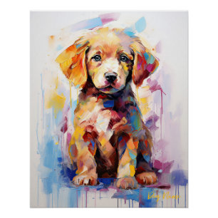 Poster Super mignon Golden Retriever Chien Chien Chien Ch