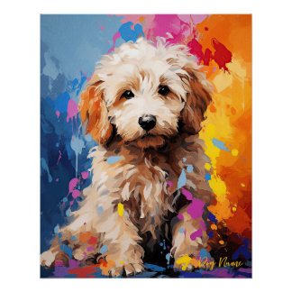 Poster Super mignonne Goldendoodle Chien Chien Chien Chie