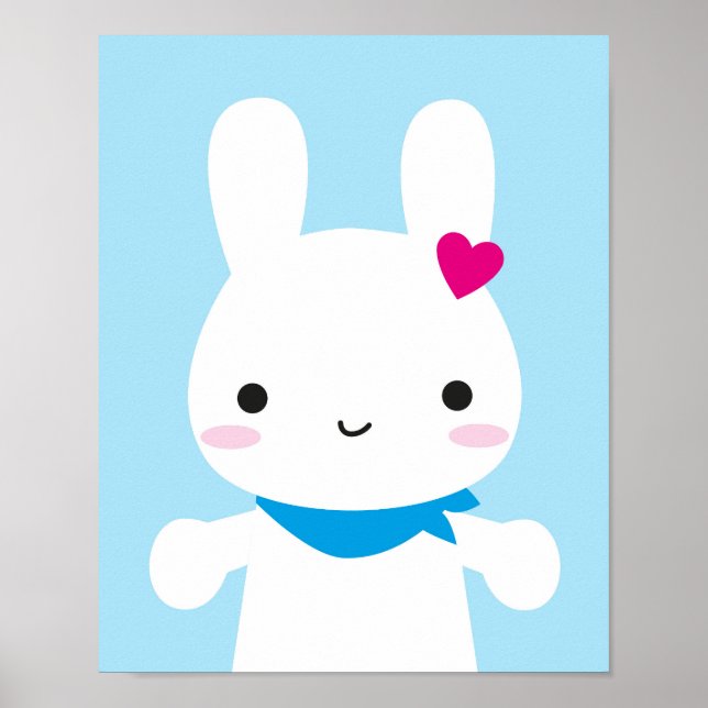 Poster Super mignonne Kawaii Bunny (Devant)