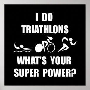 Poster Super puissance du triathlon