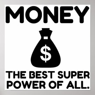 Poster Super puissance monétaire