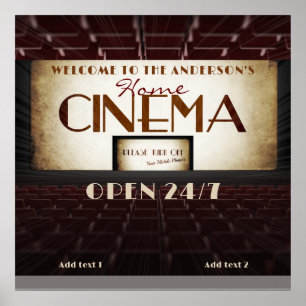 Poster Super Retro Movie Nuit Accueil Cinéma Théâtre 24/7