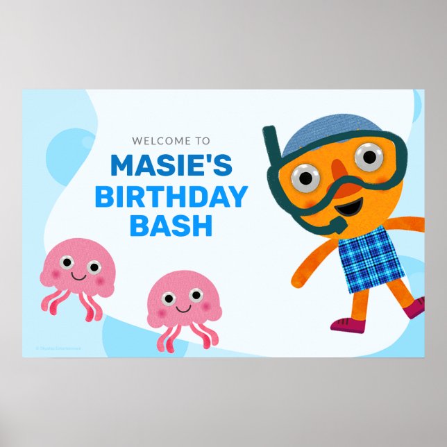 Poster Super simple | Noodle & Pals Fête de natation (Devant)