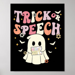 Poster Super Trace Ou Voix Slp Aac Ghost Halloween Cos