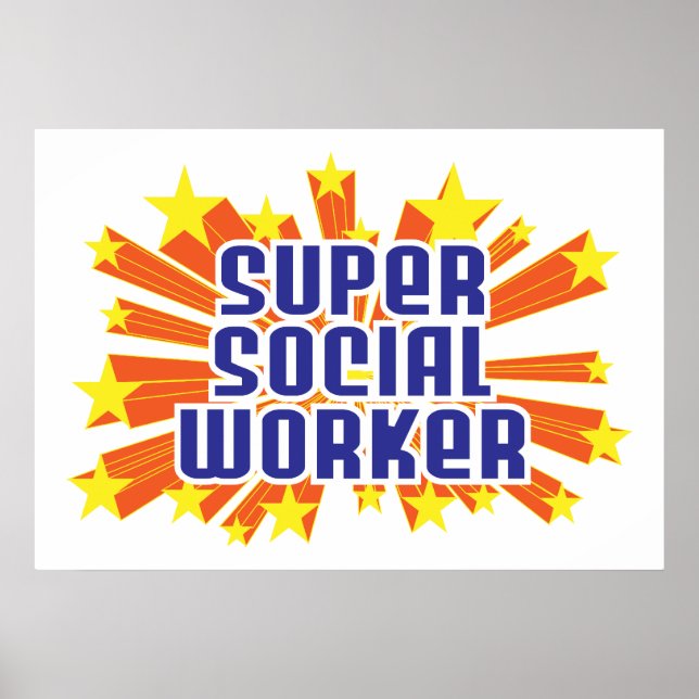 Poster Super travailleur social (Devant)