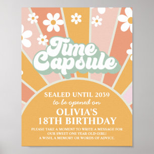 Poster Super Un soleil premier anniversaire Capsule heure