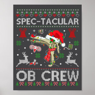 Poster Superbe Chemise de Noël Ugly Speculum Équipage OB