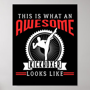 Poster Superbe Kickboxer Kickboxing Citations Drôles Cade