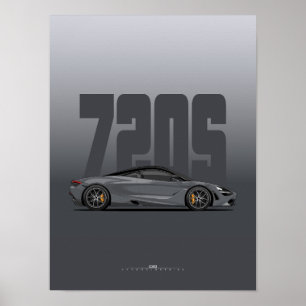 Poster Supercar 720S - Storm Grey