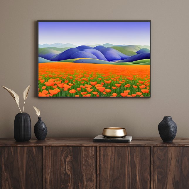 Poster Superfleurs | Paysage surréaliste des pavois (Créateur téléchargé)