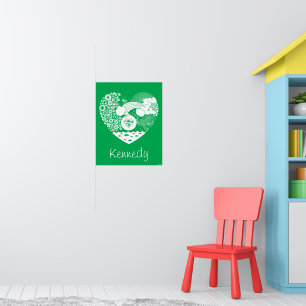 Poster Supergirl Floral Peace Heart Graphisme