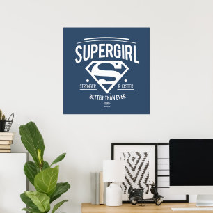 Poster Supergirl mieux que jamais Retro Graphic