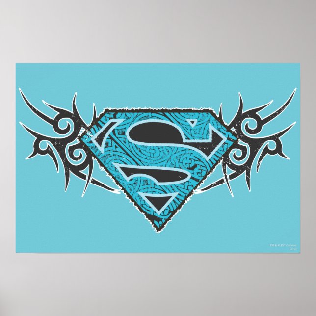 Poster Supergirl Tribal Pattern Logo (Devant)