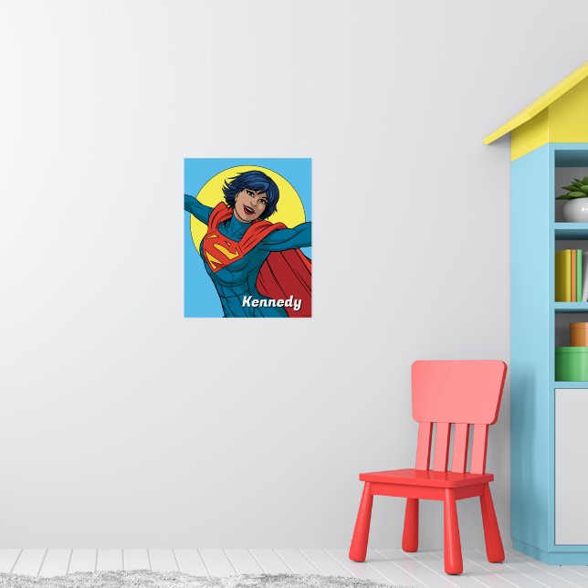 Poster Supergirl volant en costume bleu (Pépinière 1)