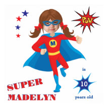 Superhero fille sensationnelle Anniversaire fantas