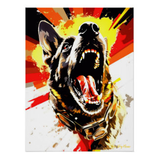 Poster Superhero German Shepherd Dog 01 - juge Ignacio