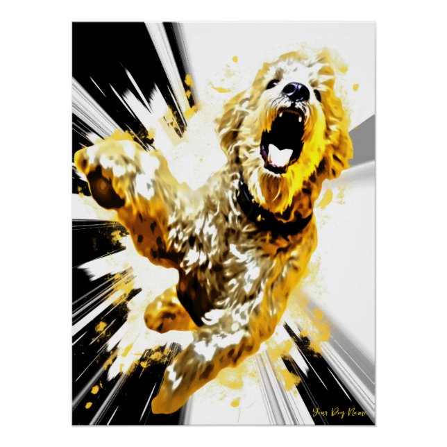 Poster Superhero Goldendoodle Dog 01 - juge Ignacio (Devant)
