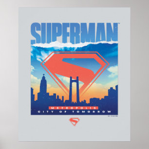 Poster Superman Metropolis Skyline