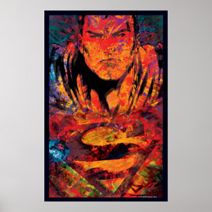 Poster Superman Orange Grunge