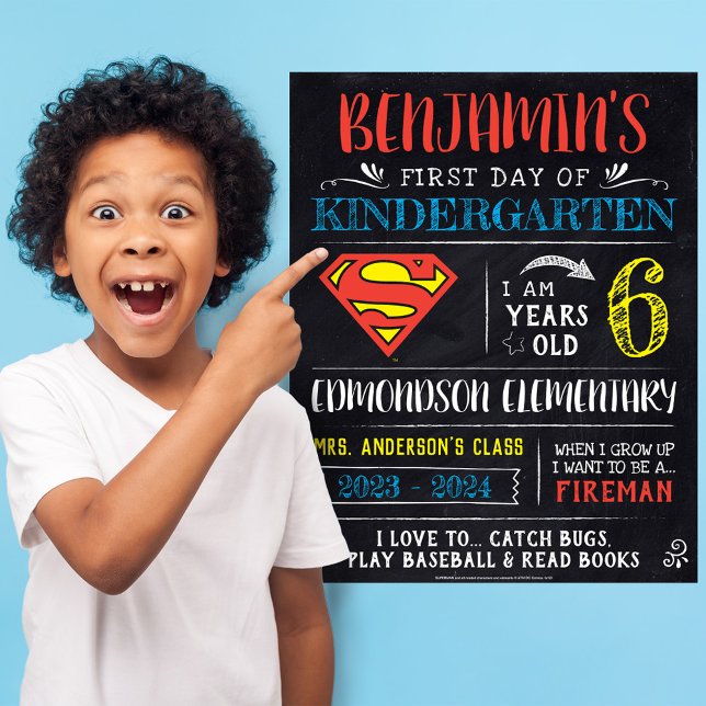 Poster Superman | Premier ou Dernier jour de l'école (Créateur téléchargé)