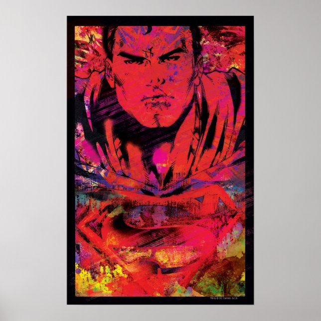 Poster Superman Red Grunge (Devant)