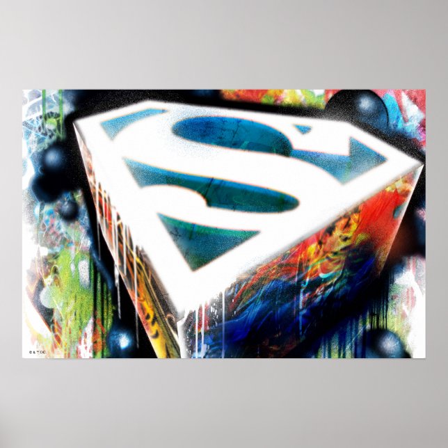 Poster Superman Stylisé | Logo Urban Graffiti (Devant)