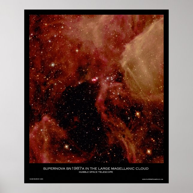 Poster Supernova SN1987A dans le grand nuage magellanique (Devant)