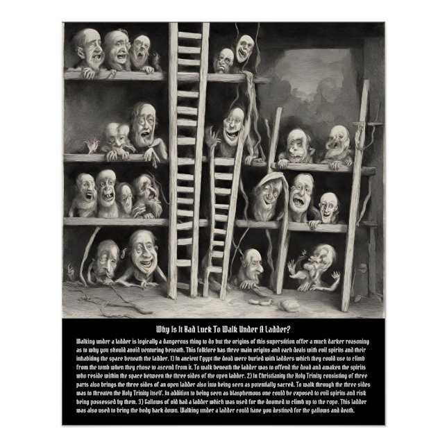 Poster Superstition de l'échelle (Devant)
