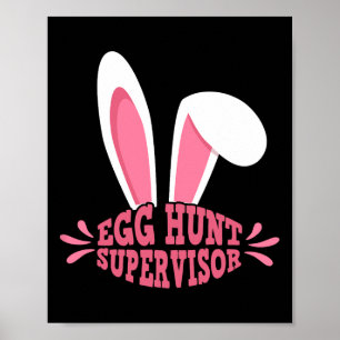 Poster Superviseur de chasse aux oeufs Maman Adulte Femme