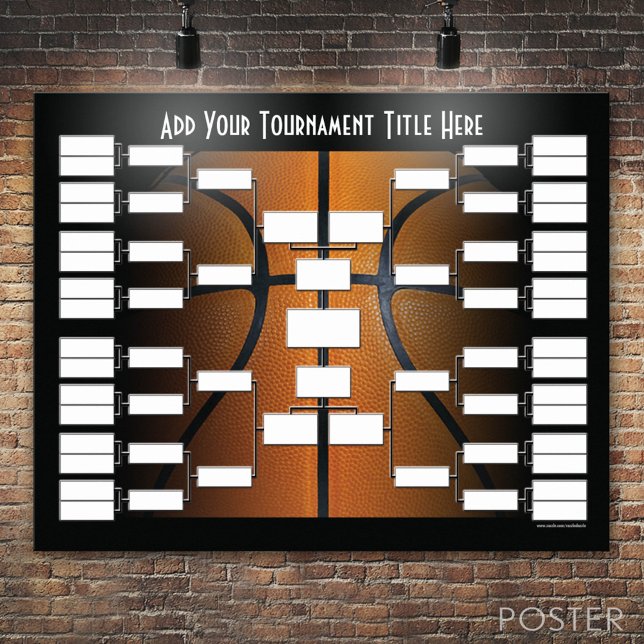 Poster Support du tournoi de basket-ball (Custom Tournament Bracket)