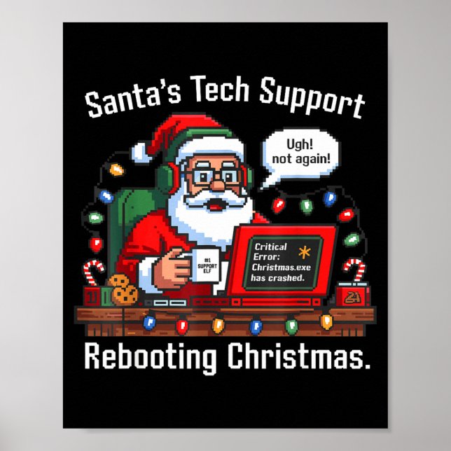Poster Support Santa Tech Rebooting s Tee (Devant)