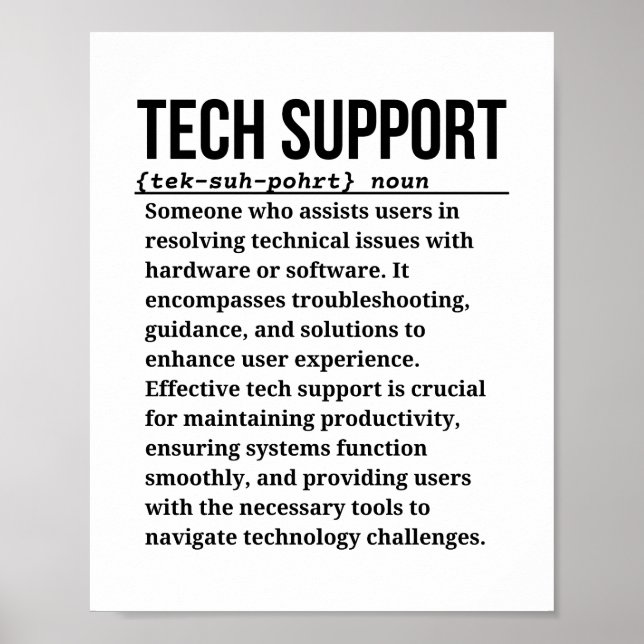 Poster Support technique (Devant)