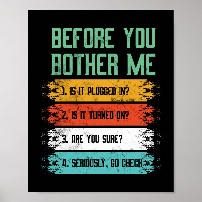 Poster Support technique informatique (Devant)