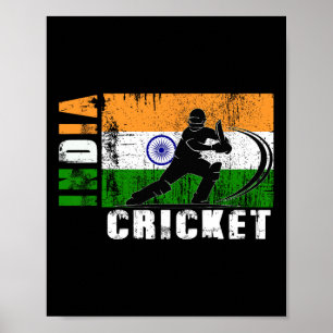 Poster Supporters de cricket d'Inde Fans de cricket indie
