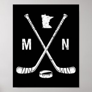 Poster Supporteur de l'équipe de hockey sur glace Minneso