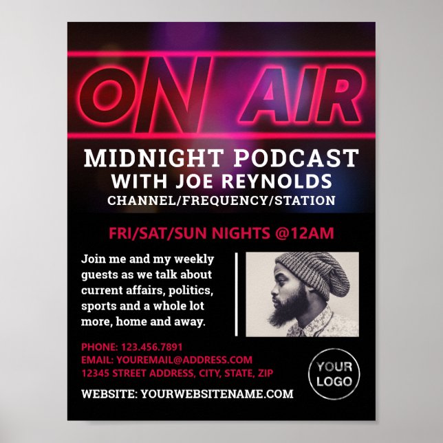 Poster Sur Air Podcaster, Podcast Publicité (Devant)